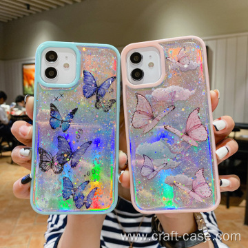 Funda de teléfono con estampado de mariposas